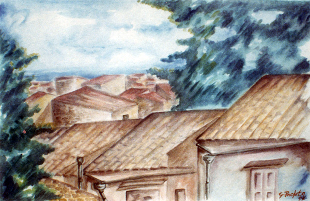 Veduta con tetti