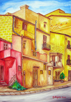 Scorcio via Vallone Ponte 2012 cm 39×57 | olio su tela